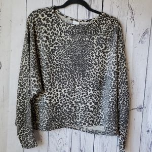 H&M animal print fleece top